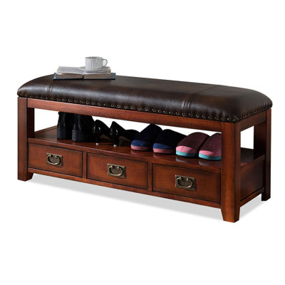 Walnut Upholstered Bench