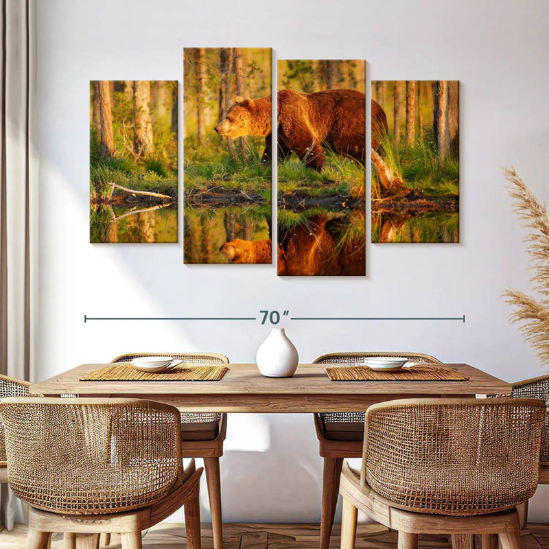 Brampt Wild Forest Bear, 42"H x 68"W