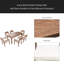Table et chaises de salle à manger d'extérieur en bois d'acacia convenant au patio, au balcon ou à la cour arrière-762436576