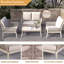 49.6" Acacia Outdoor Loveseat With Cushions
