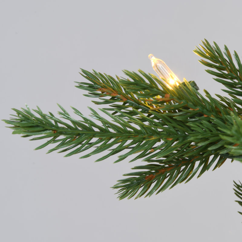 7.5' H Lighted Artificial Spruce Christmas Tree
