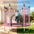 48 Inch Small Trampoline for Kids,Indoor & Outdoor Trampoline with Safety Enclosure Net and Basketball Hoop,220LBS Capacity