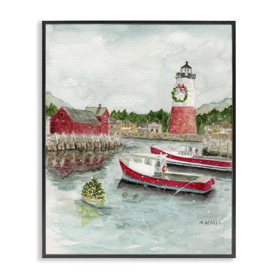 «Coastal Christmas Harbor», estampe numérique par Melissa Hyatt