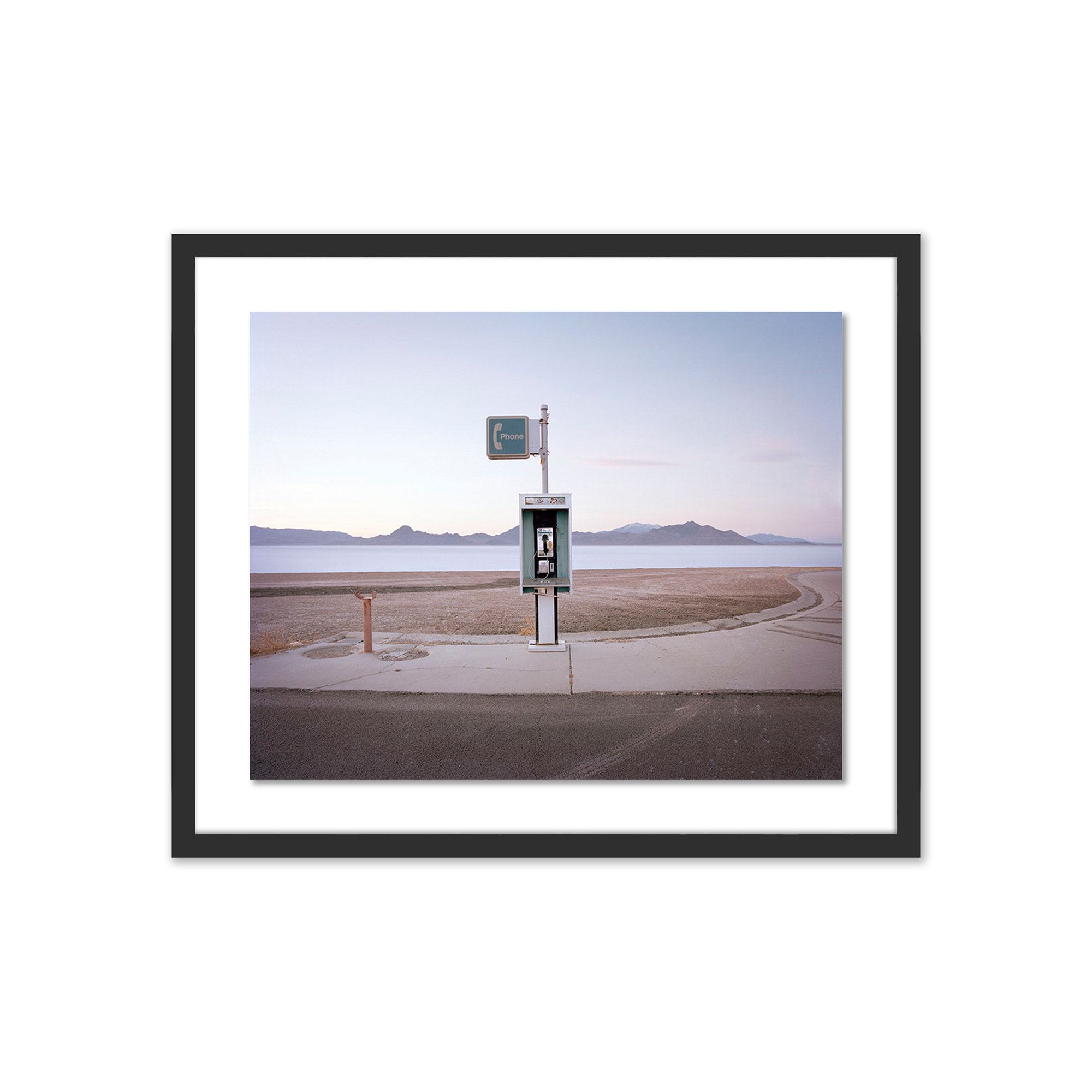 Bonneville Pay Phone by Ryann Ford, 20" H x 24" W x 1.5" D, Black