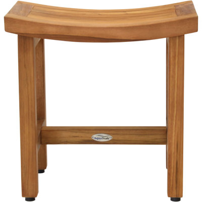 Banc de douche breveté en teck de 18 po Sumba Lotus