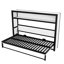 Lit simple en métal blanc avec tablettes et fabrication stable pour une utilisation efficace dans les petits espaces-574758114