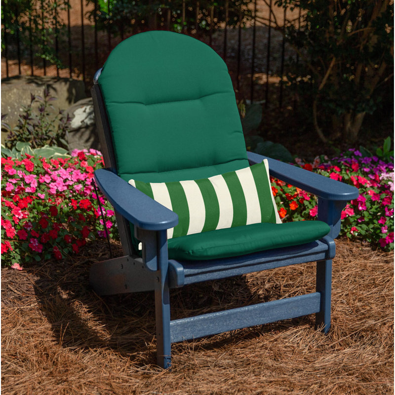 Arns Sunbrella Outdoor 49" Adirondack Chair Cushion, Canvas Forest Green Sunbrella
