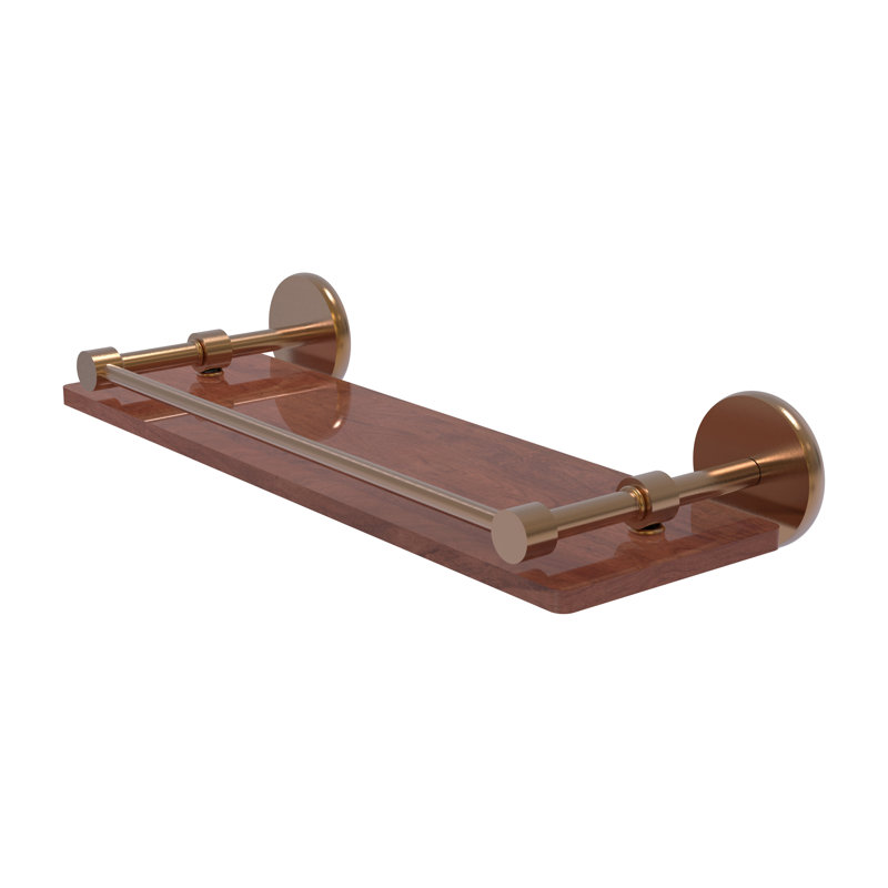 Dalston Bracket Shelf, Brushed Bronze, 3" H x 16" W x 5" D
