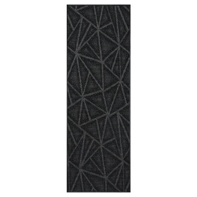 Tapis raffiné à imprimé raffiné noir