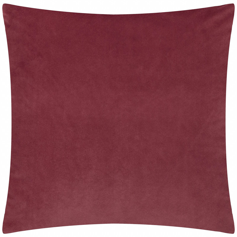 Evoke Geometric Burgundy Square Cushion, Feather