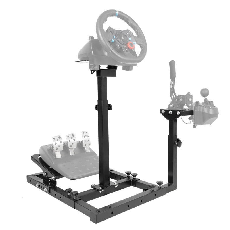 Anman Racing Flight Simulator Cockpit fit Thrustmaster Logitech G29 X52 X56, Not Include Steering wheel & Wheels & Pedals and Shifter Handbrake