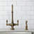 Double Handle Kitchen Faucet with Side Spray