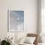 "Nautical Bird On Beach Pier Lamp Cloudy Sky Nature Illustration Small Decor Modern Art Work"-101376810-101376812