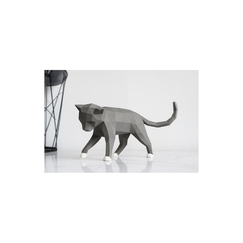 Geometric-3D-Cat-Figure