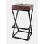 Kellner Upholstered Counter Stool with Metal Frame-1528975126