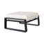 2 repose-pieds légers avec assise en aluminium et coussins beige - Structure