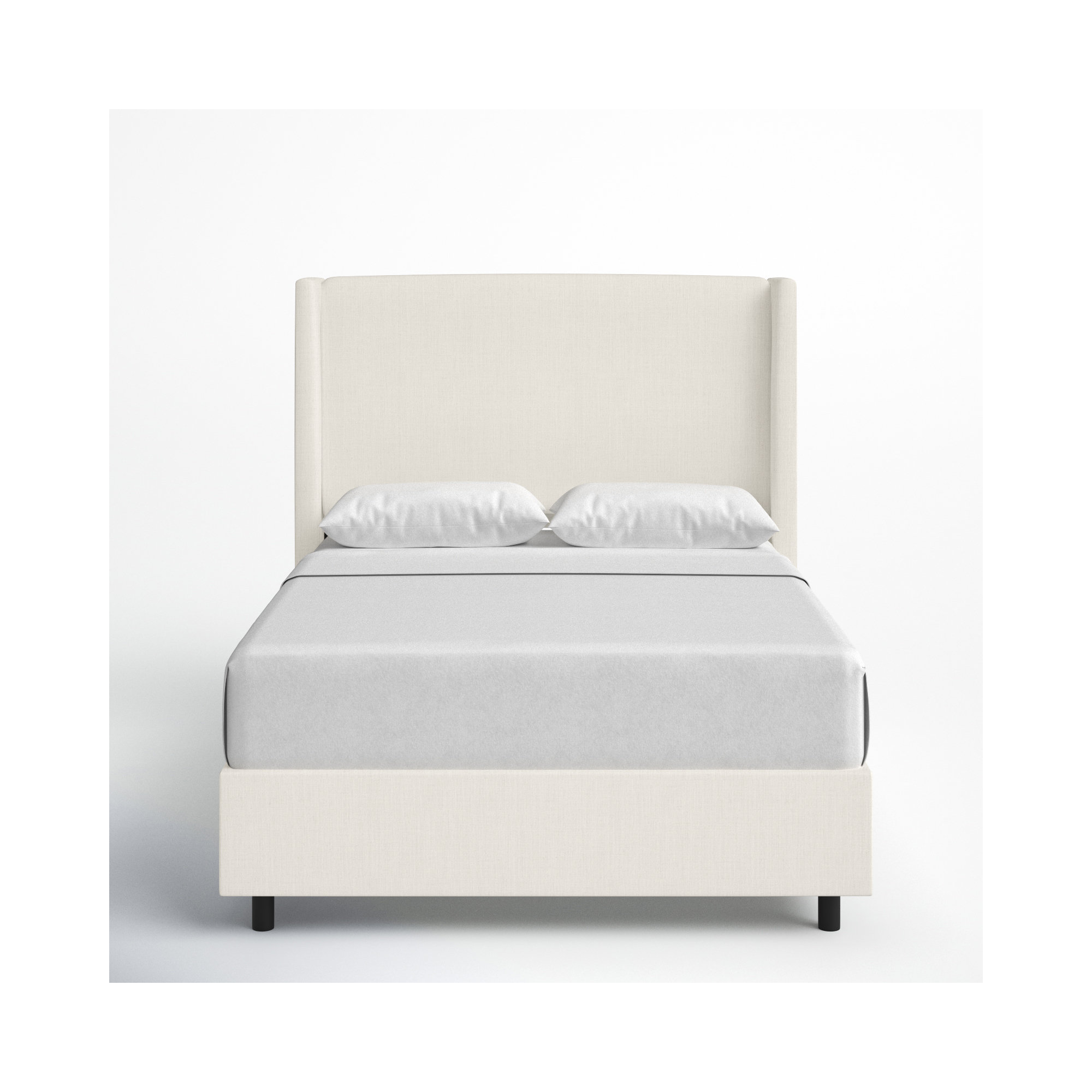 Tilly Upholstered Bed, Zuma White Textured Linen, King