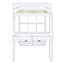 Lit mezzanine simple blanc avec plusieurs fonctions - DEL, tablettes, rangement supplémentaire de style bureau-1491839437-1491839439