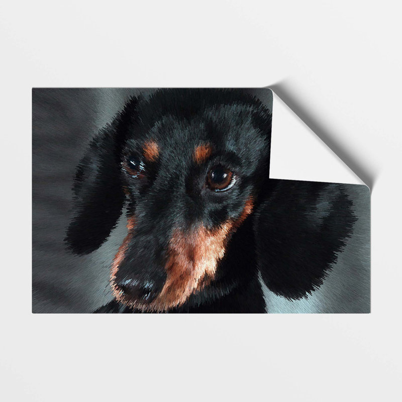 Portrait Of A Dachshund Dog - No Frame Painting, 21 cm H x 29.7 cm W