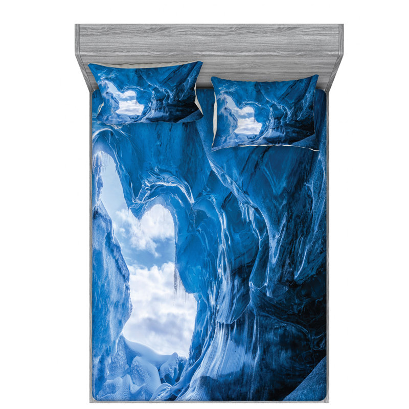 Natural Cave Microfiber Sheet Set, Queen Sheet Set + Fitted Sheet + 2 Pillowcases