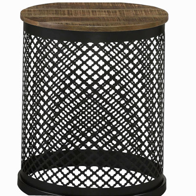 Table d'appoint naturelle et noire