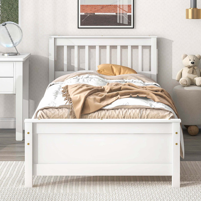 Platform Bed with a Nightstand