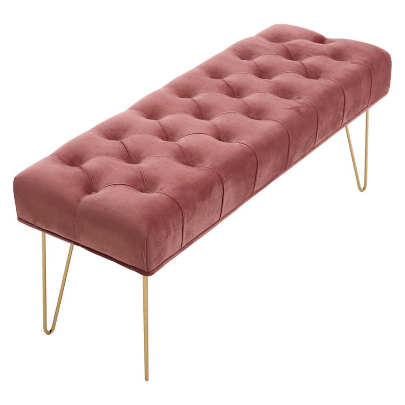 Perseus Upholstered Bench, Pink