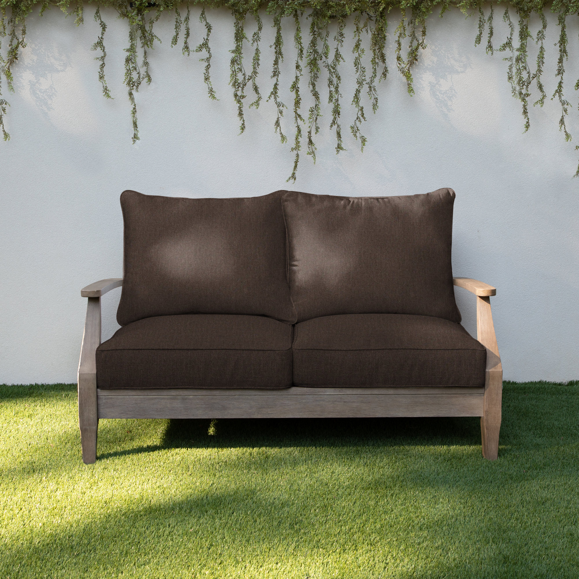 Davana Sunbrella Outdoor Loveseat, Canvas Java Sunbrella® Canvas, 25" W x 25" D