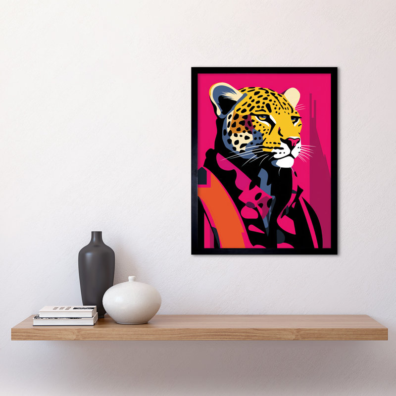 Strong Leopard In Suit Bold - Single Picture Frame Print