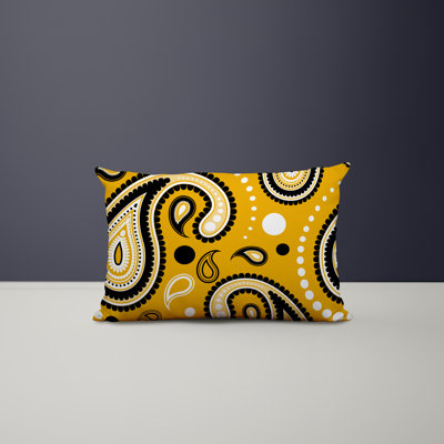 Paisley Outdoor Reversible Throw Pillow
