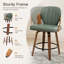 Tabourets de bar pivotants en bois et simili cuir Xaviera-1820074200-1820074206