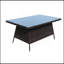 Table de salle à manger d'extérieur rectangulaire durable pour une réception élégante et résistante aux intempéries