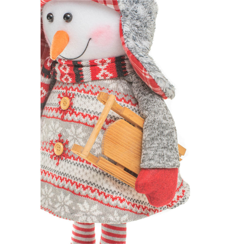 Bonhomme de neige gris chaud