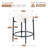 Modern Dining Chair Set, 23.6" Counter Height Stools with Round Soft Padded Boucle Backless Seat-62360786