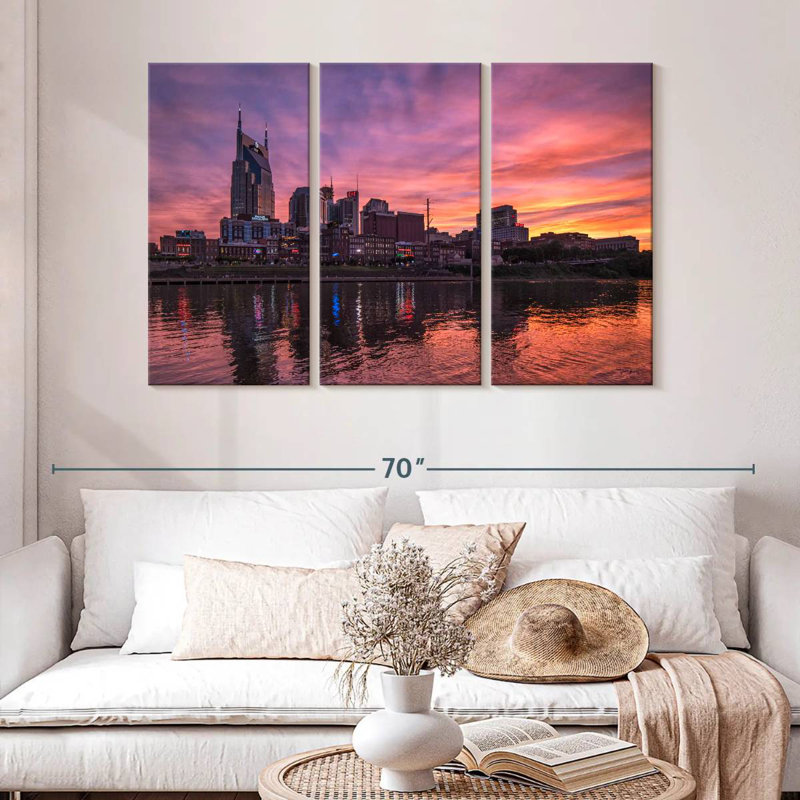 Sebbie Nashville au crépuscule, H 32 po x l 50 po