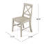 Chaises de salle à manger en bois d'acacia, gris clair délavé (ensemble de 2)