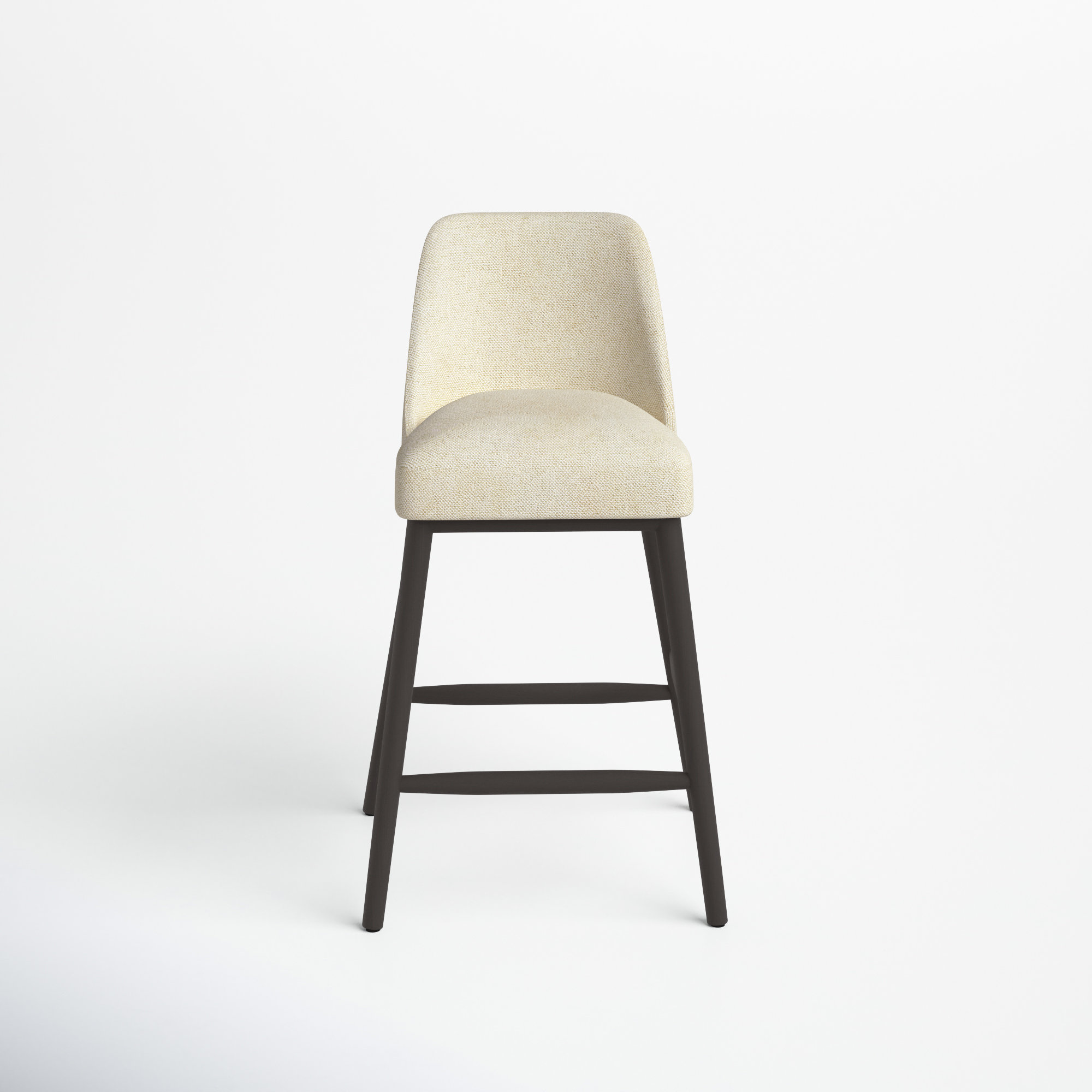 Gallie Counter & Bar Stool, Milsap Canvas Sustain® Tweed, Black Wood, Counter Stool (27” Seat Height)