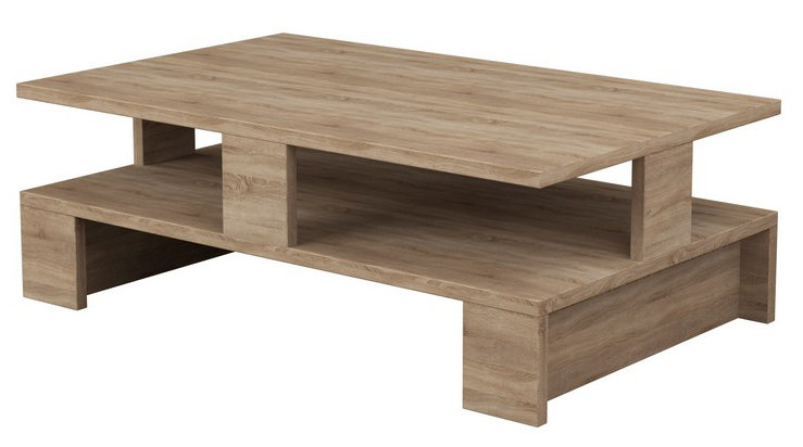 Airdrie Sled Coffee Table with Storage, Oak