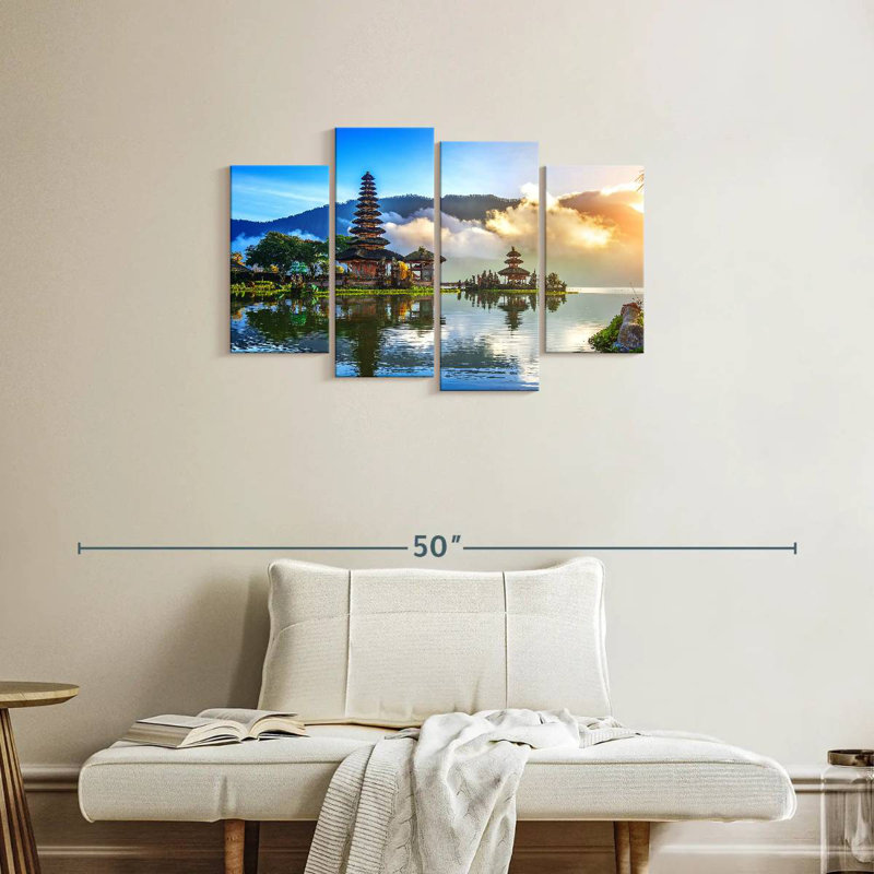 Nicci Lake Beratan Temple, 22" H x 36" W