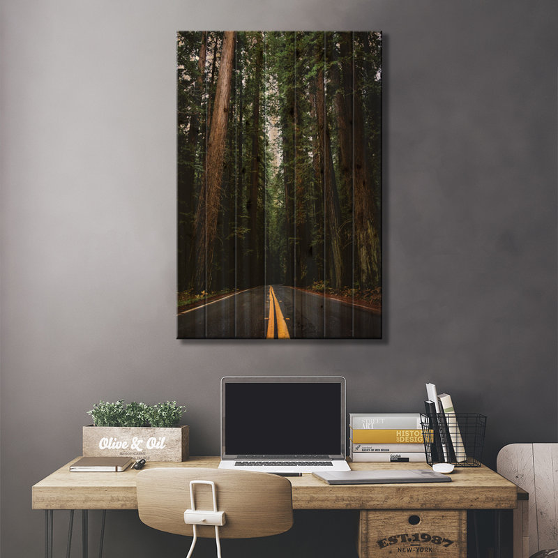 «Alayzah Forest Road, Redwood National Park, California» par Nature Magick - impression sans cadre sur bois