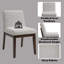 Chaise d'appoint en lin gris, ensemble de 2