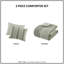 Ensemble d'édredon en coton 3 pièces Shay-101174456-101174455