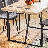 5-Piece Modern Industrial Dining Table Set with 55" Rectangular Wood Table and Upholstered Chairs-840745459-841530496