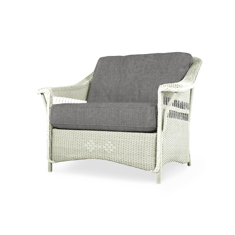 Nantucket Outdoor Lounge Chair, Remy Graphite, Ivory