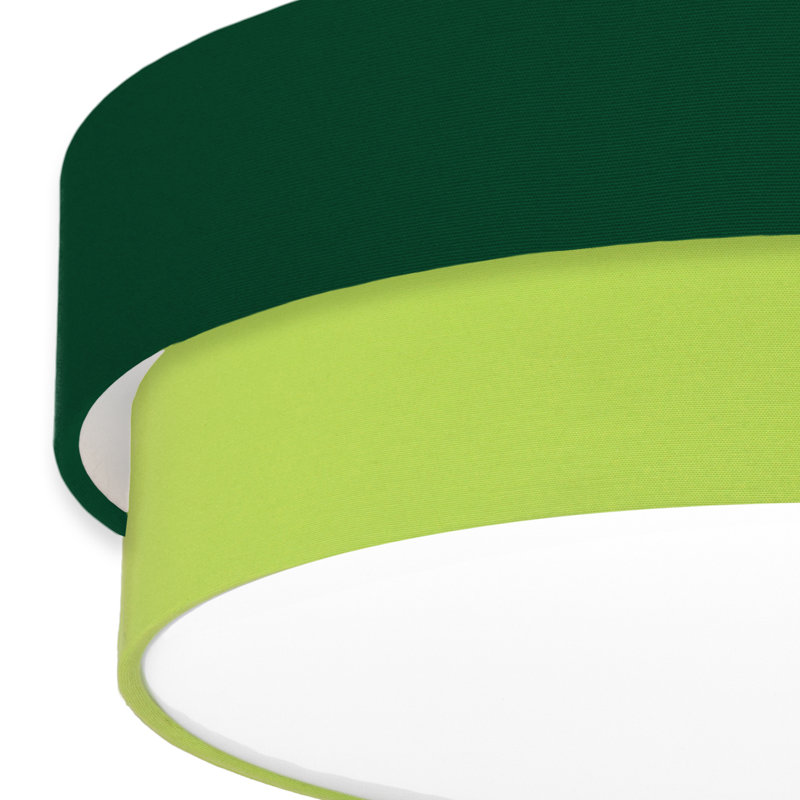 Elanaz Flush Mount, Dark Green, Green