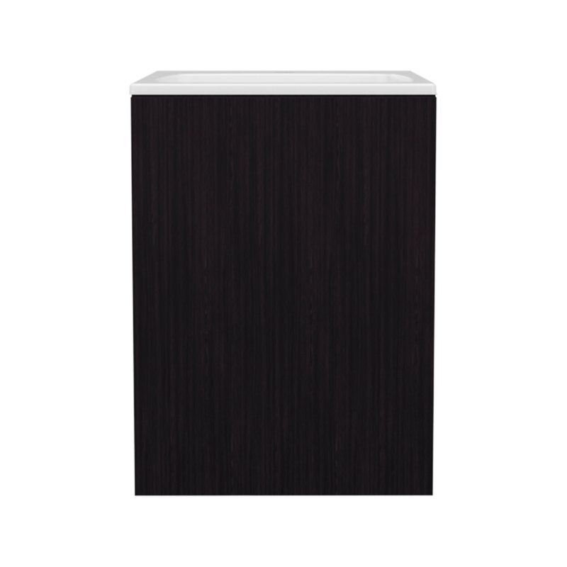 Meuble-lavabo 1 porte, 3 tablettes Froid, Noir