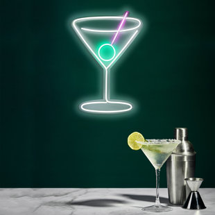 Enseigne lumineuse 15,35 po Martini Glass