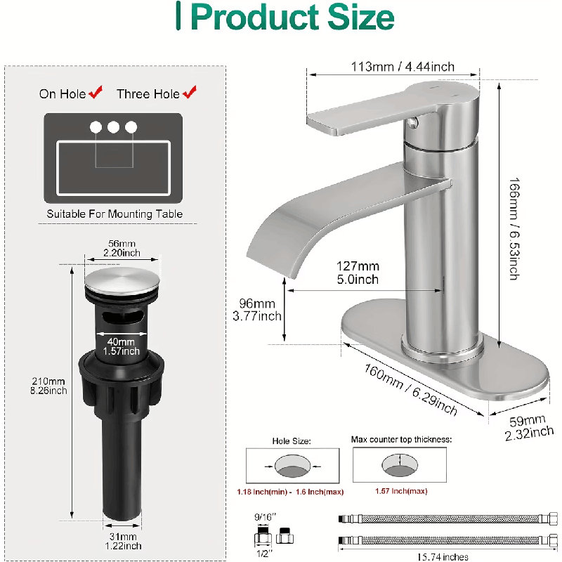 Deck -handle Bathroom Faucet