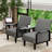 Whole Metal Frame Upholstered Accent Chair With Side Tray Table-76094516