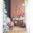 Boiled Wool Red Stocking with Pom Poms and Snowflake Design - Red, White - 20"